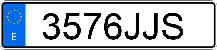 The registration number 3576JJS has DACIA DOKKER The registration number 3576JJS has DACIA DOKKER