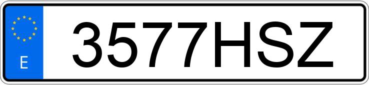 Numer rejestracyjny 3577HSZ posiada PEUGEOT PARTNER Numer rejestracyjny 3577HSZ posiada PEUGEOT PARTNER