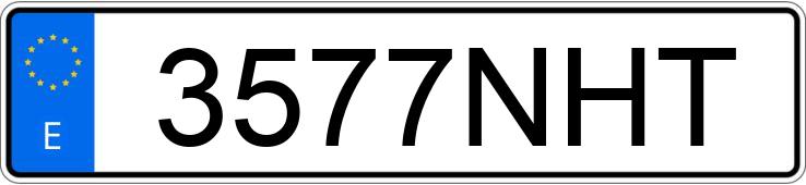 Numer rejestracyjny 3577NHT posiada SKODA FABIA