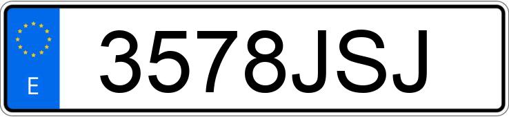 The registration number 3578JSJ has DACIA SANDERO The registration number 3578JSJ has DACIA SANDERO