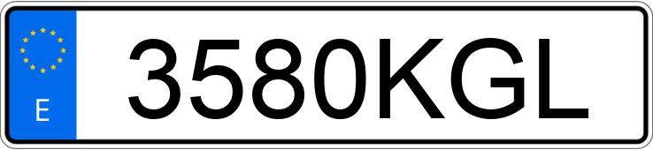 Numer rejestracyjny 3580KGL posiada VOLVO V40