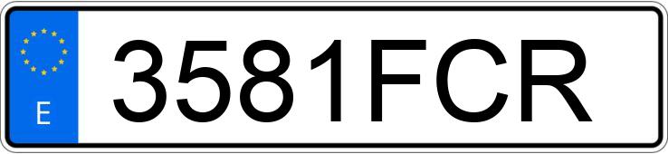 Numer rejestracyjny 3581FCR posiada MERCEDES E (211)