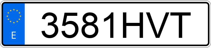 Numer rejestracyjny 3581HVT posiada SEAT IBIZA