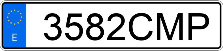 Numer rejestracyjny 3582CMP posiada VOLKSWAGEN TRANSPORTER