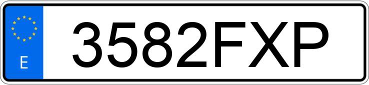 Numer rejestracyjny 3582FXP posiada SKODA OCTAVIA