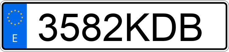 Numer rejestracyjny 3582KDB posiada SEAT LEON