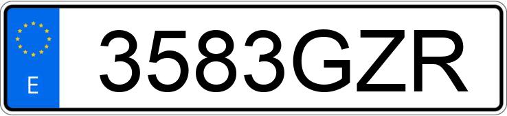 Numer rejestracyjny 3583GZR posiada CITROEN JUMPY