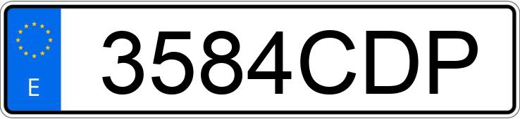 Numer rejestracyjny 3584CDP posiada TOYOTA COROLLA