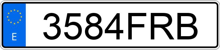 Numer rejestracyjny 3584FRB posiada CITROEN C4 PICASSO 5PZ