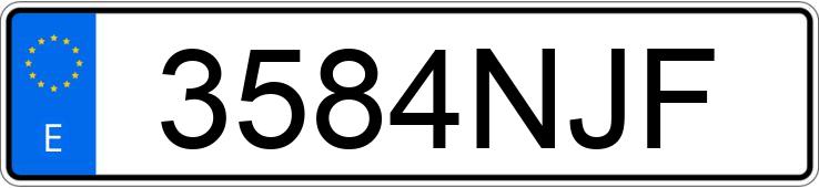 Numer rejestracyjny 3584NJF posiada PORSCHE 911