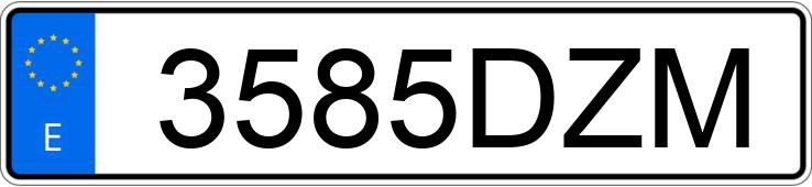 Numer rejestracyjny 3585DZM posiada FORD FUSION