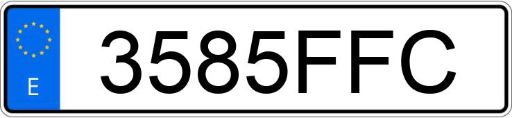 Numer rejestracyjny 3585FFC posiada SEAT IBIZA