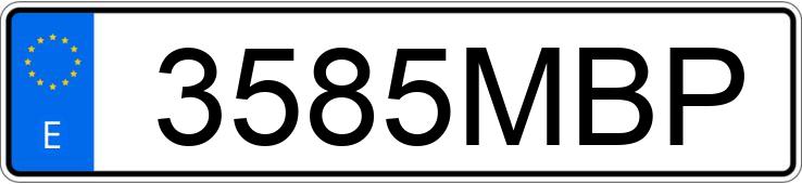 Numer rejestracyjny 3585MBP posiada MERCEDES GLC (253)