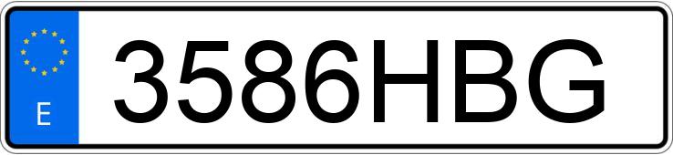 Numer rejestracyjny 3586HBG posiada SEAT IBIZA