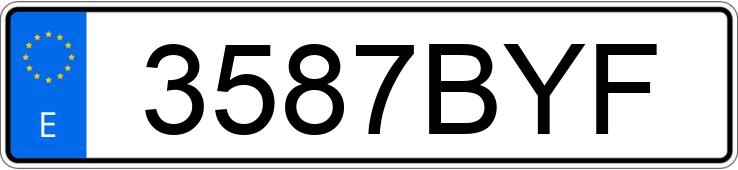 Numer rejestracyjny 3587BYF posiada RENAULT TRAFIC