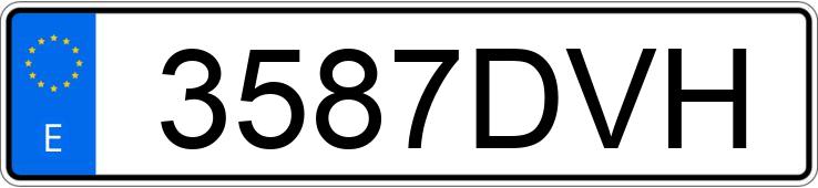 Numer rejestracyjny 3587DVH posiada VOLKSWAGEN TRANSPORTER