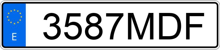 Numer rejestracyjny 3587MDF posiada KIA SPORTAGE