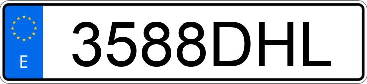 Numer rejestracyjny 3588DHL posiada PORSCHE BOXSTER