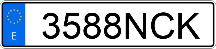 Numer rejestracyjny 3588NCK posiada TOYOTA C-HR