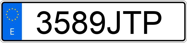 Numer rejestracyjny 3589JTP posiada PEUGEOT EXPERT