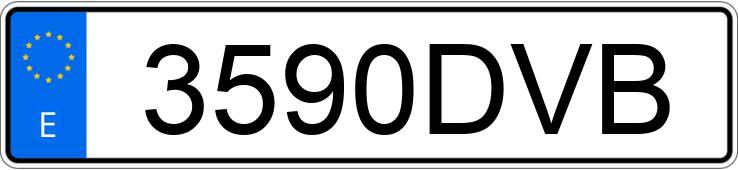 Numer rejestracyjny 3590DVB posiada TOYOTA AVENSIS