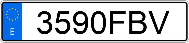 Numer rejestracyjny 3590FBV posiada VOLKSWAGEN GOLF