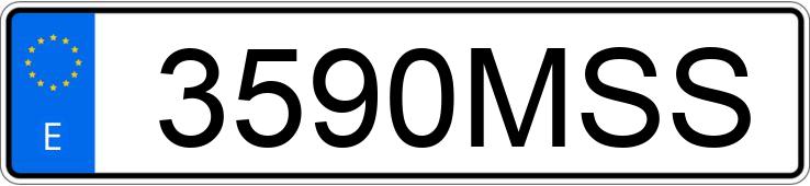 Numer rejestracyjny 3590MSS posiada PORSCHE 718 BOXSTER