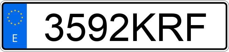 Numer rejestracyjny 3592KRF posiada TOYOTA YARIS