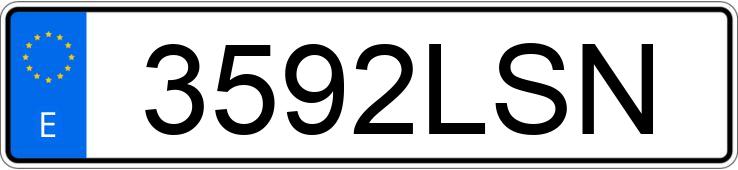 Numer rejestracyjny 3592LSN posiada AUDI A5 SPORTBACK