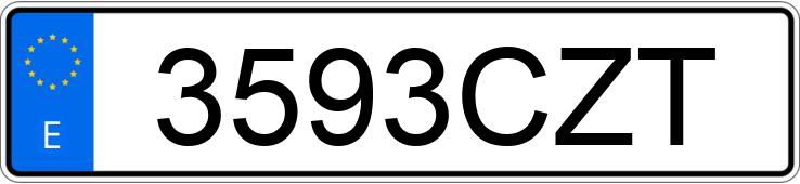 Numer rejestracyjny 3593CZT posiada BMW SERIE 3