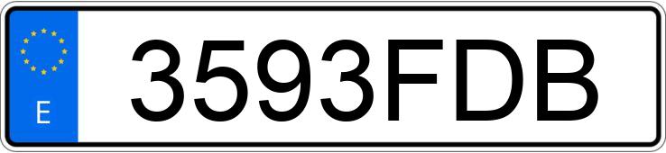 Numer rejestracyjny 3593FDB posiada MERCEDES C (203)