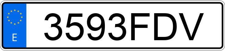 Numer rejestracyjny 3593FDV posiada MERCEDES A (168-169)