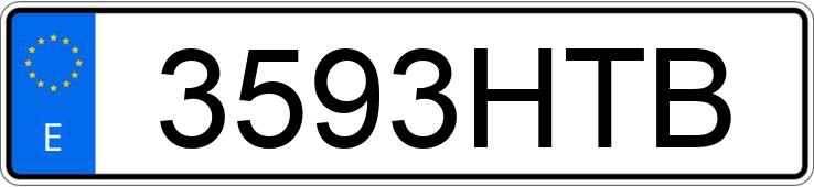 Numer rejestracyjny 3593HTB posiada TOYOTA VERSO