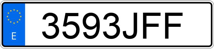 Numer rejestracyjny 3593JFF posiada VOLKSWAGEN JETTA