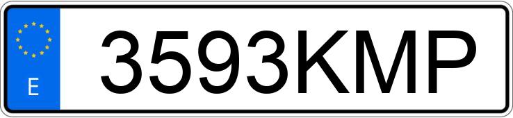 Numer rejestracyjny 3593KMP posiada BMW SERIE 6