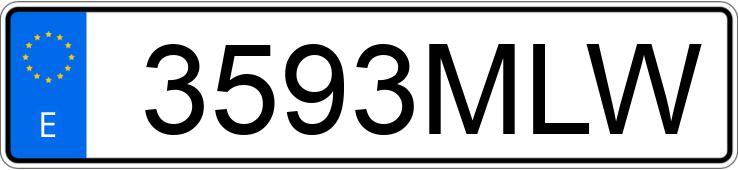 Numer rejestracyjny 3593MLW posiada AUDI Q5 SPORTBACK