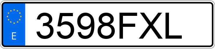 Numer rejestracyjny 3598FXL posiada PEUGEOT 207