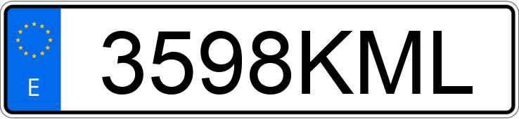 Numer rejestracyjny 3598KML posiada TOYOTA YARIS