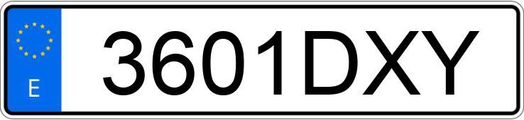 Numer rejestracyjny 3601DXY posiada TOYOTA COROLLA