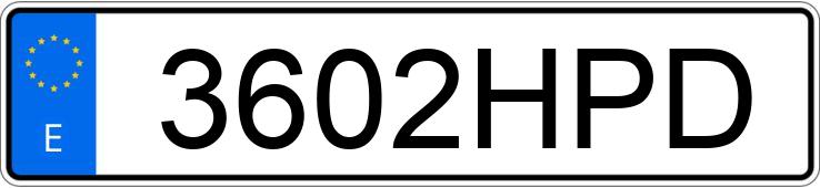 Numer rejestracyjny 3602HPD posiada DACIA LODGY