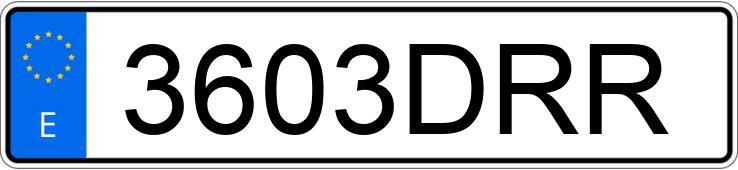 Numer rejestracyjny 3603DRR posiada FORD FIESTA