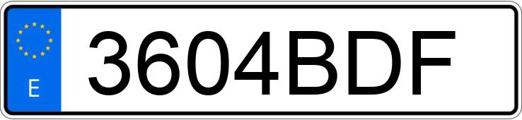 Numer rejestracyjny 3604BDF posiada NISSAN ALMERA