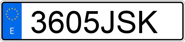 Numer rejestracyjny 3605JSK posiada FORD FOCUS