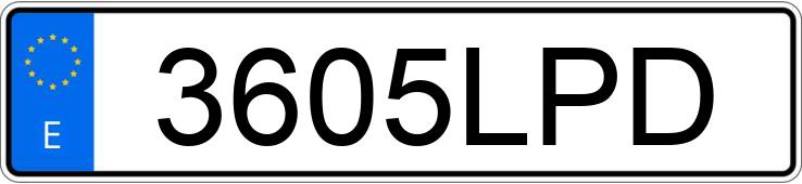 Numer rejestracyjny 3605LPD posiada PEUGEOT 3008