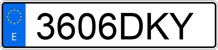 Numer rejestracyjny 3606DKY posiada VOLKSWAGEN GOLF PLUS Numer rejestracyjny 3606DKY posiada VOLKSWAGEN GOLF PLUS