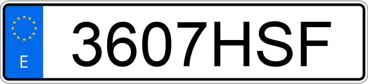 Numer rejestracyjny 3607HSF posiada OPEL ZAFIRA