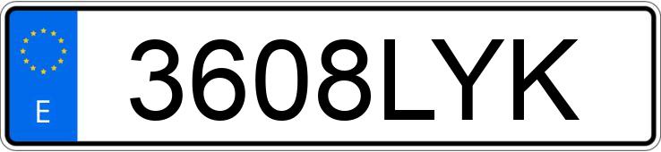 Numer rejestracyjny 3608LYK posiada SACHS LIDER