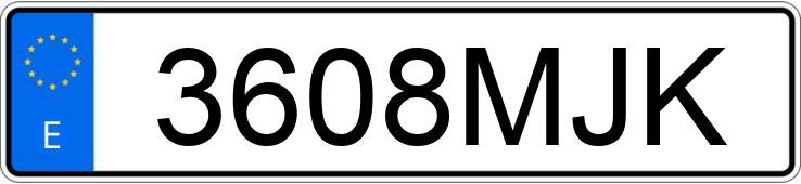 Numer rejestracyjny 3608MJK posiada PEUGEOT 2008
