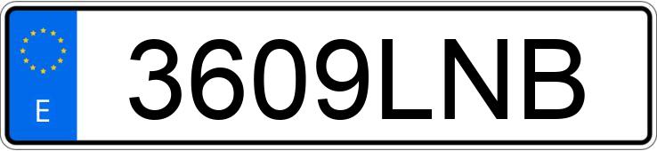 Numer rejestracyjny 3609LNB posiada MERCEDES C (205)