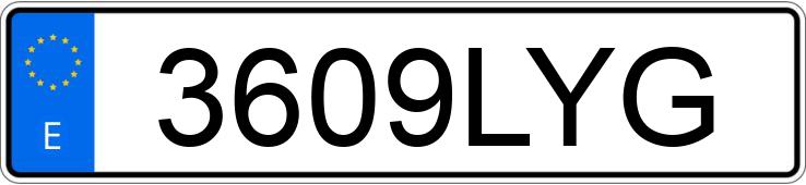 Numer rejestracyjny 3609LYG posiada BMW I4